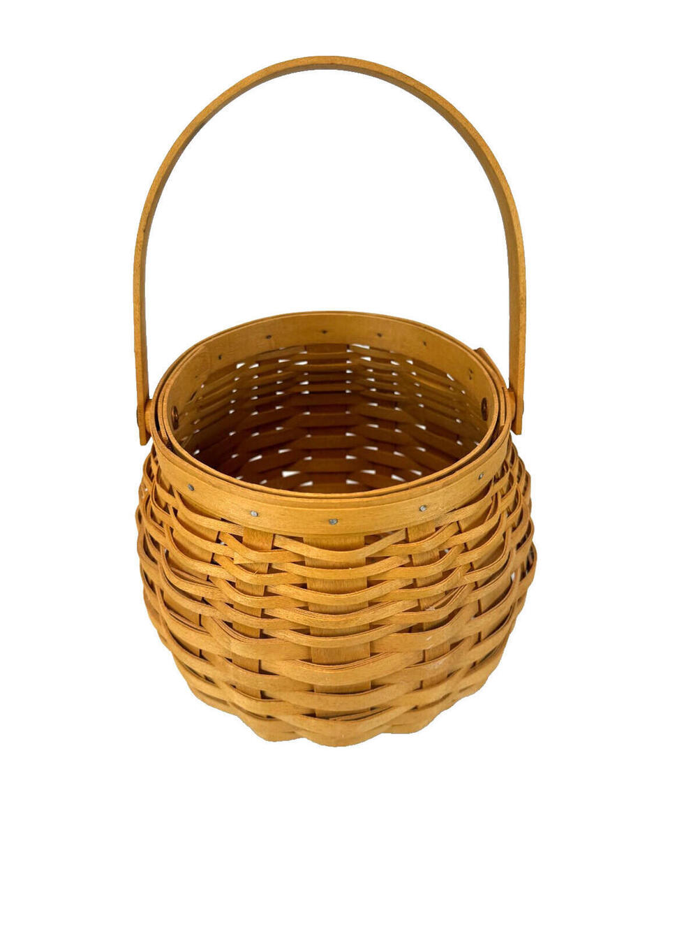 2001 Longaberger Pumpkin Patch Basket 6.5"RD x 6.75"H Made in USA